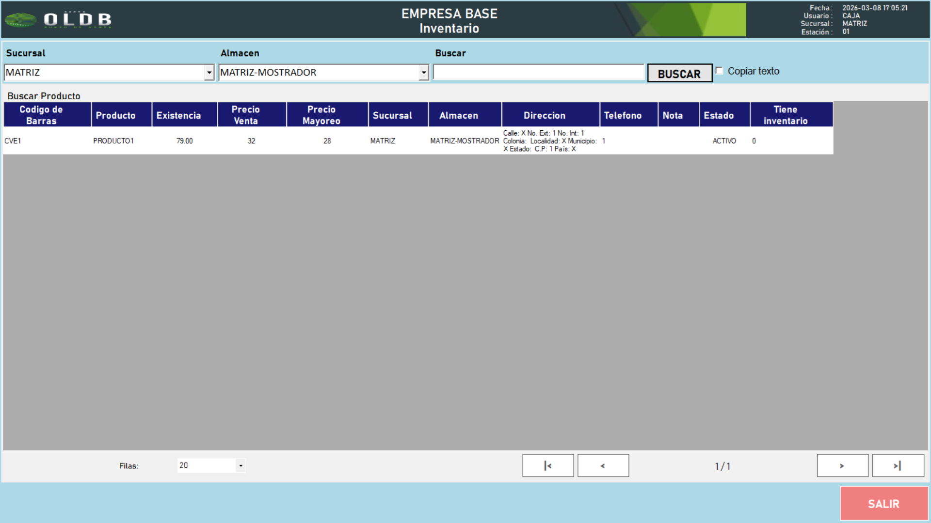 buscando productos en mostrador